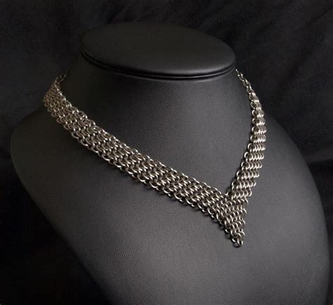 Chainmaille Jewelry Patterns Chainmail Necklace Beaded Jewelry