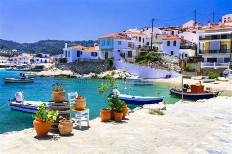 Samos Island Kokkari Village Greece Stock Image Image Of Europe