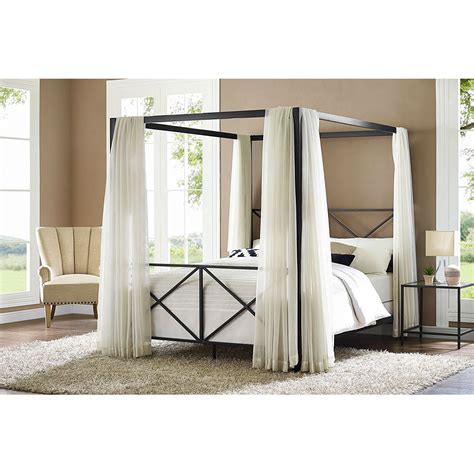 Shop allmodern for modern and contemporary queen canopy bed frame to match your style and budget. Queen size 4-Post Metal Canopy Bed Frame in Black
