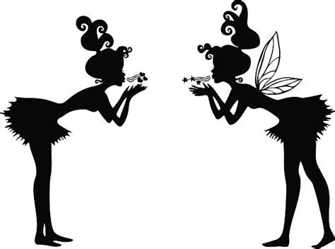 Blowing Kisses Silhouettes Illustrations Royalty Free Vector Graphics