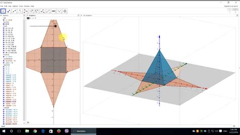 Animated Net Of Pyramid In Geogebra Tutorial Youtube