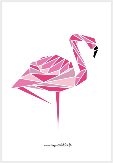 Design de logo réalisé par merci dsgn. Geometric Flamingo | Dessin origami, Époque géométrique ...