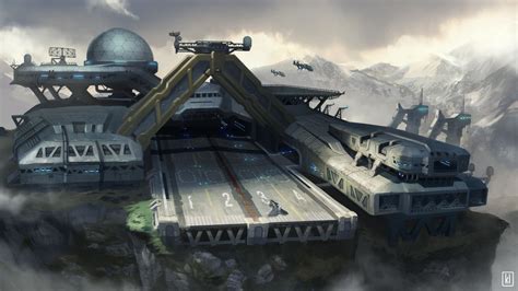 Sci Fi Military Base Model