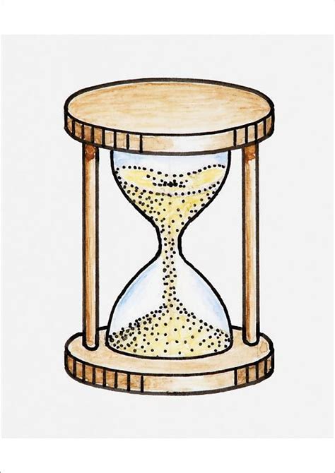 Print Of Illustration Of Hourglass Hourglass Illustration Fine Art