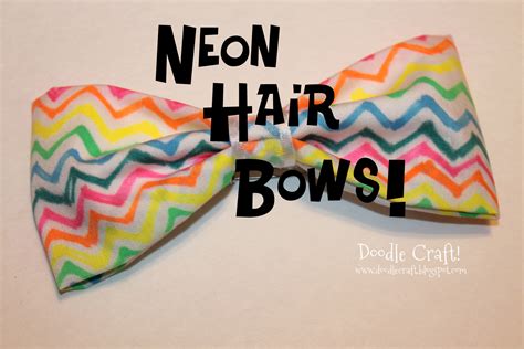 Doodlecraft Neon Sharpie Hair Bows Hot Glue Gun Week