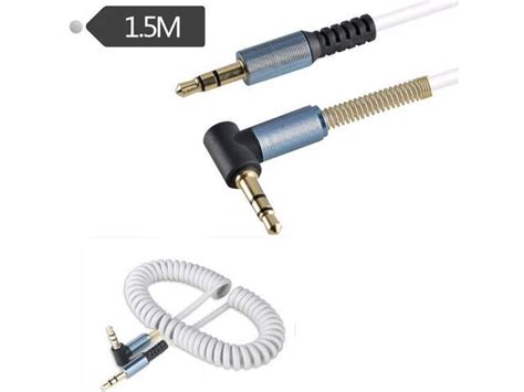 15m Coiled 35mm Aux Cable Mini Jack To Jack Male Audio Auxiliary Lead