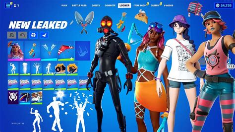 fortnite v25 11 new leaked summer skins free rewards emotes wraps pickaxes and more youtube