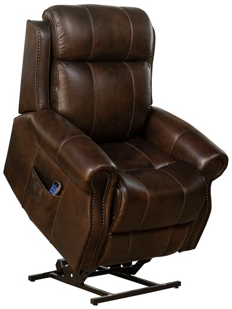 Barcalounger Langston Leather Power Recliner Lift Chair Lift And