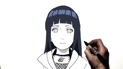How To Draw Hinata Step By Step Naruto Youtube
