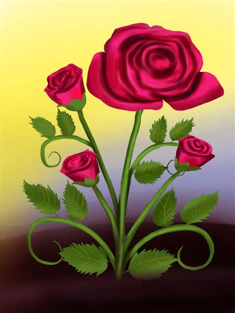 Rose In Vase Drawing Easy Vase Draw Drawing Step Simple Yedraw Flower