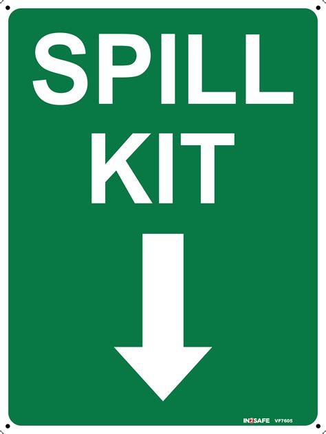 First Aid Spill Kit Sign With Arrow Sign Westland Workgear