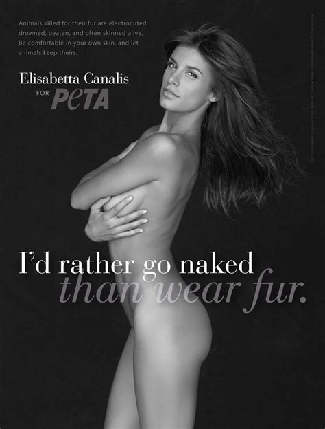 Elisabetta Canalis I D Rather Go Naked Than Wear Fur Peta
