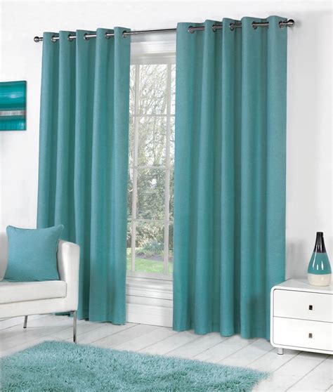 Sorbonne Eyelet Curtains In Teal Free Uk Delivery Terrys Fabrics