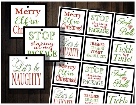 printable instant download naughty christmas tags funny t etsy naughty christmas