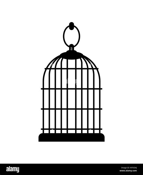 Empty Birdcage Isolated Cage For Brid Vector Illustration Stock
