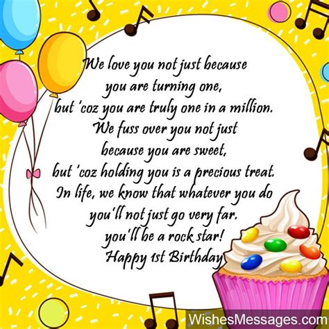 And when the little kid grows up, your humor justs might be appreciated again. 1st Birthday Wishes: First Birthday Quotes and Messages - WishesMessages.com