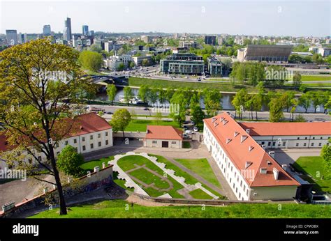 Lithuanian Capital Vilnius Panorama With Neris River Stock Photo Alamy