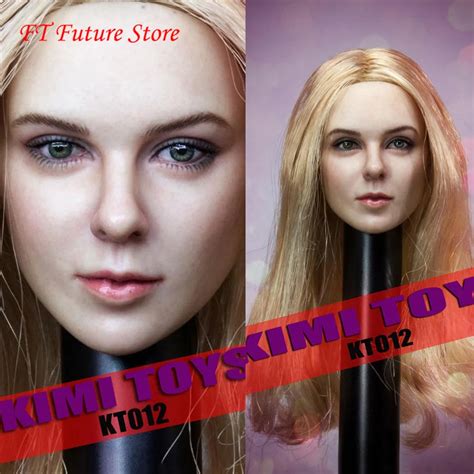 Collectible Kimi Kt012 16 Scale European Beauty Girl Head Carving With Long Blonde Hair Model