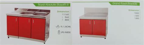 Harga kitchen sink portable/bak cuci piring royal sb42k/bak cuci tangan. Toko CEMERLANG, Kitchen Set Royal | WA: 087871241577 | BBM ...