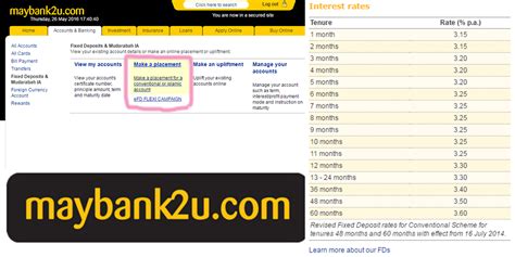 Find the best fixed deposit rates in malaysia. Start to earn 3.6% PA MONTHLY with FIXED DEPOSIT at Maybank2u!