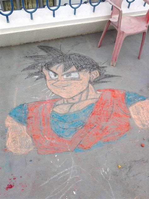 Dbz Goku Chalk By Ssjgokux20 On Deviantart
