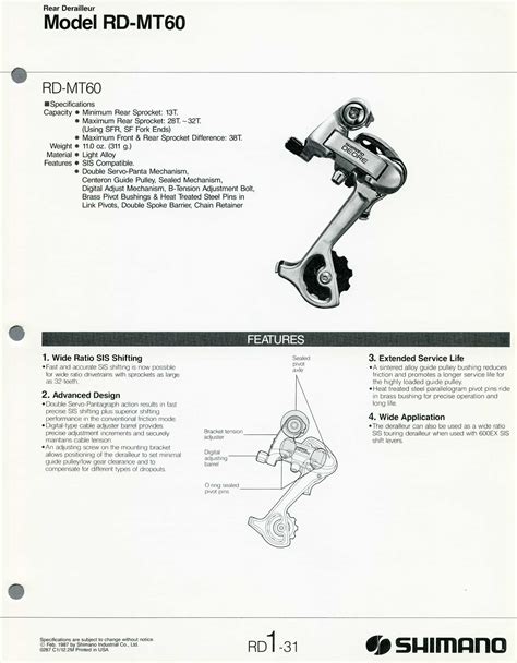 Shimano Spare Parts Catalogue 1987 Scan 9