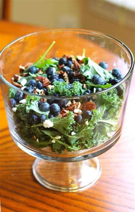 Blueberry And Feta Kale Salad Smile Sandwich Recipe Healthy