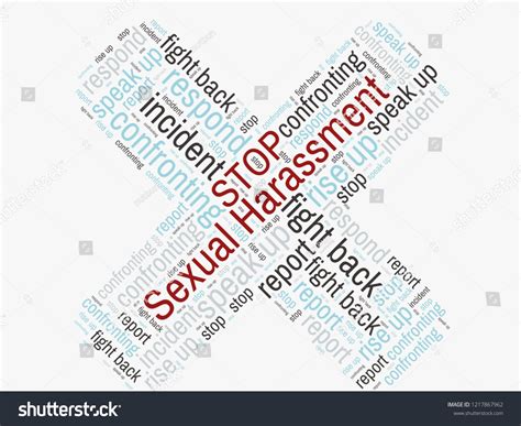 Sexual Harassment Word Cloud Concept Stock Illustration 1217867962