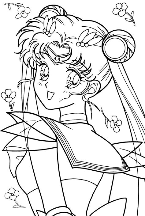 Anime Kawaii Sailor Moon Coloring Pages Sailormoon Coloring Pages