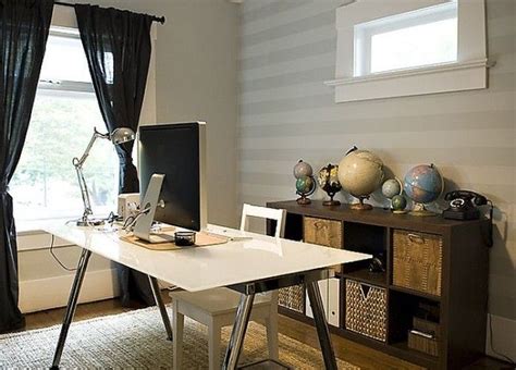 10 Striped Home Office Accent Wall Ideas Inspirations Striped Accent