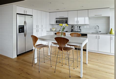 High Gloss White Modern Euro Style Custom Kitchen Cabinetry Интерьер