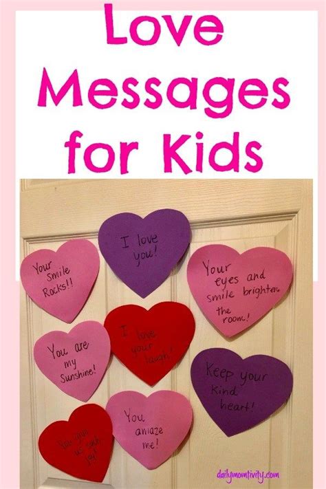 Love Messages For Kids A Simple Way To Build Your Children Up With