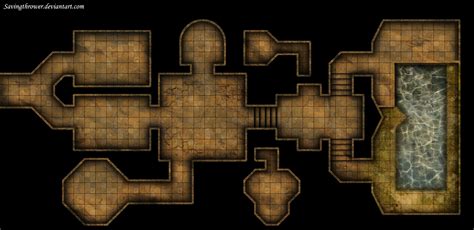 Clean Crypt Tomb Dungeon Map For Dnd Roll By Savingthrower On Deviantart Dungeon Maps