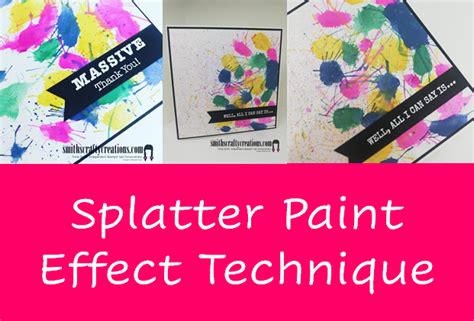 Watercolour Technique In Card Making Ideas Splatter Paint Effect