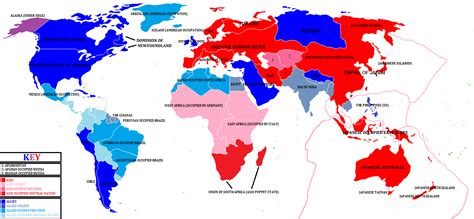 Wereldkaart Tweede Wereldoorlog