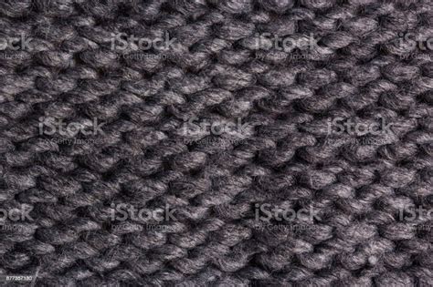 Grey Knitting Wool Texture Background Knitted Fabric Texture Stock