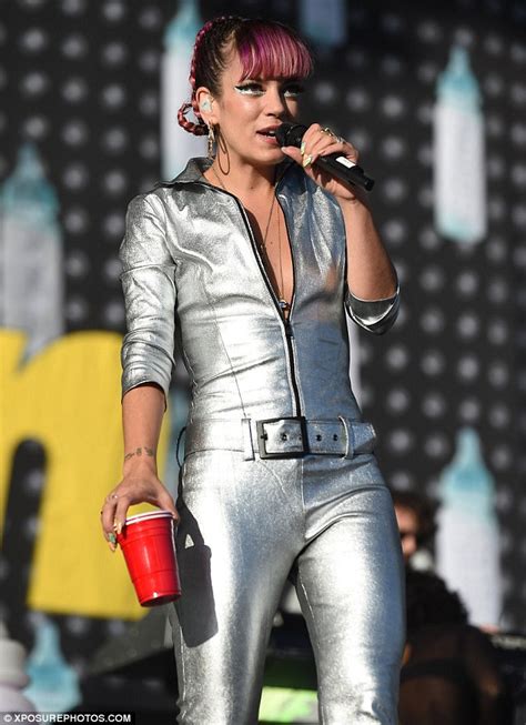 Lily Allen Resurrects Silver Jumpsuit And Suffers Wardrobe Malfunction