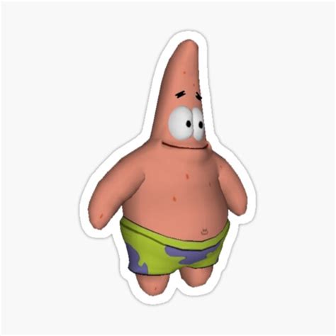 Patrick Star 3d Meme Abstract Sticker Sticker For Sale By Grace Cop