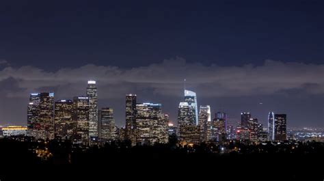 4k Downtown Los Angeles Skyline And Freeway Day To Night Emerics