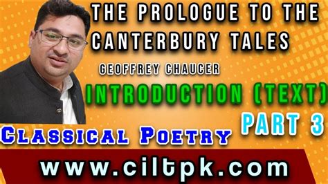 Prologue To The Canterbury Tales Intro Part 3 Youtube
