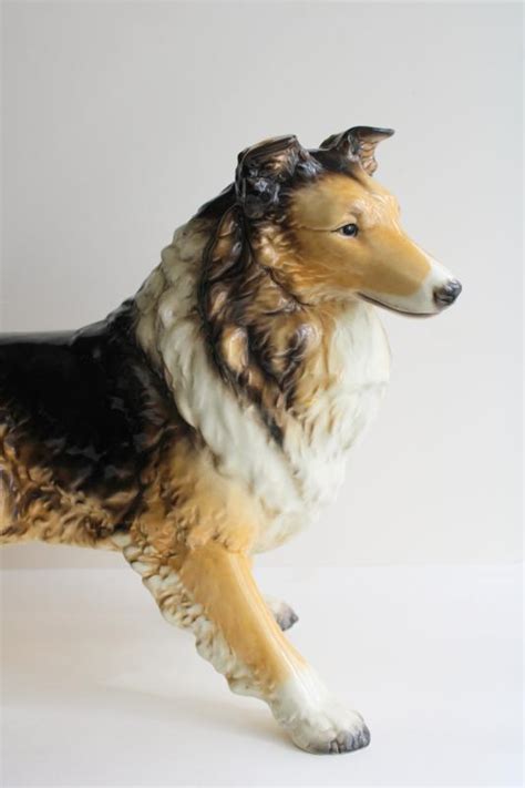 Vintage Goebel West Germany China Lassie Figurine Huge Collie Dog Statue