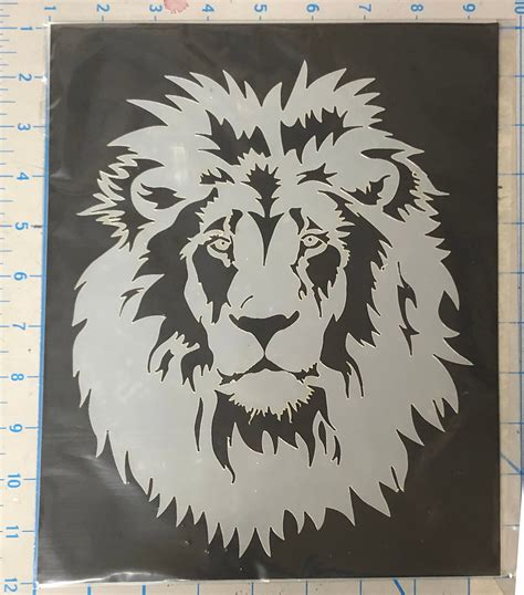 2 Layers Mylar Stencil Lion Head Design For Airbrush Painting Etsy