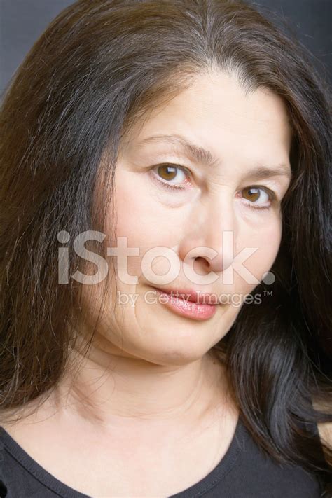 Portrait Of A Beautiful Mature Asian Woman Stock Photo Royalty Free