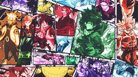 Green Anime Collage Wallpaper Anime Wallpaper Hd