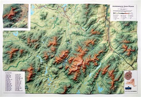 New Adirondack High Peaks Map Features The Adk 46ers In 3d