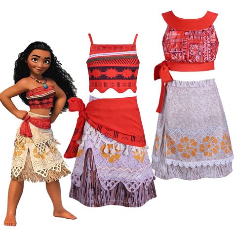 Fancy Dress Period Costumes Moana Costume Girl Hawaiian Princess