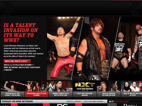 Wwe News New Japan Stars Aj Styles Shinsuke Nakamura And Bullet Club