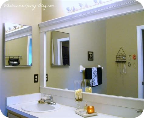 Bathroom Mirror Framed With Crown Molding With Images Bathroom