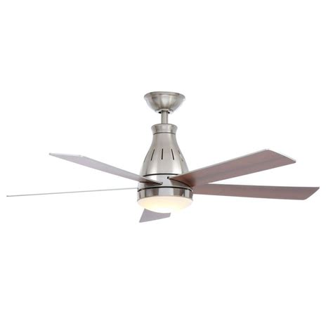Which is best ceiling fans for high ceilings? Hampton Bay Cobram 48 in. Brushed Nickel Ceiling Fan ...
