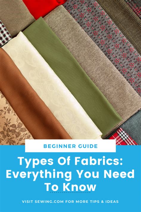 Types Of Fabrics Everything You Need To Know Sewing 101